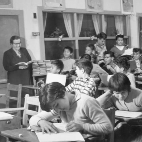 Classroom in 1976. Courtesy: Department of Citizenship and Immigration 